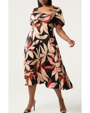 Estelle Laura Print Midi Dress - Multicolor