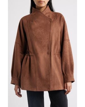 Sam Edelman Faux Suede Jacket - Brown