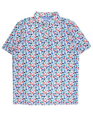 RuggedButts Knit Short Sleeve Performance Polo - Blue