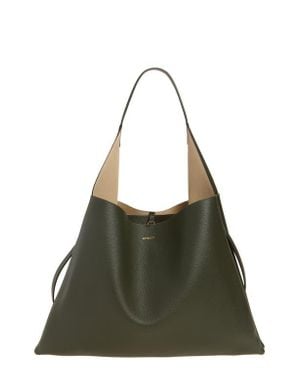 REE PROJECTS Large Clare Pebbled Leather Tote - Green