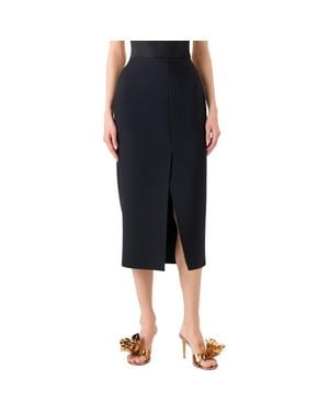 Akris Wool Double Face Pencil Skirt - Black