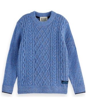 Scotch & Soda Kids' Cable Sweater - Blue