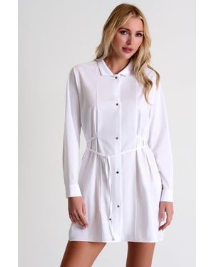 Shan Poplin Shirt Tunic - White