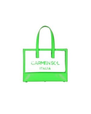 Carmen Sol Venezia Clear Tote Bag - Green