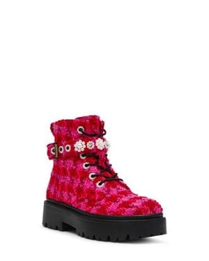 Betsey Johnson Kids' Hethr Platform Boot - Red
