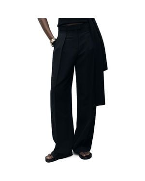 Mango Straight Leg Pants - Black