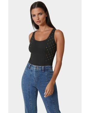 Bebe Embellished Bodysuit - Blue