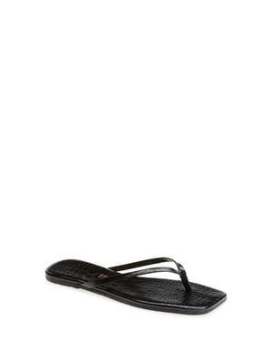 TKEES Lily Square Toe Flip Flop - White