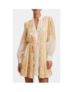 EVER NEW Shyla Floral Long Sleeve Minidress - Natural