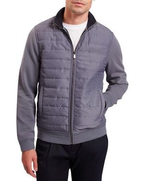 Ted Baker Durano Quilt Front Piqué Jacket - Blue