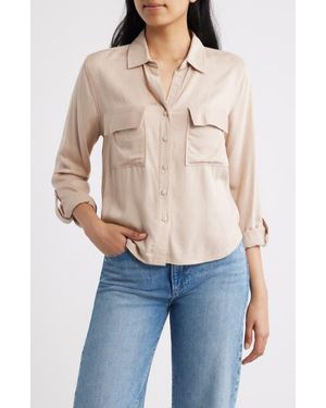 Beach Lunch Lounge Felicity Button-Up Shirt - Natural
