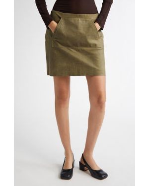 Paloma Wool Stacks Leather Skirt - Green