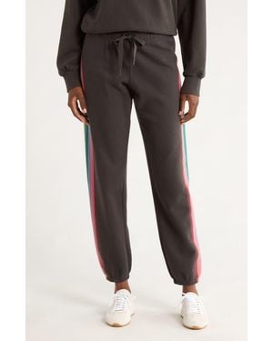 Marine Layer Cloud Nine Cotton Blend Fleece Sweatpants - Black