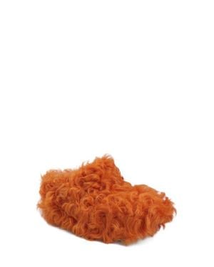 Zigi Fauna Genuine Shearling Platform Clog Slipper - Orange