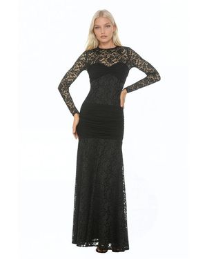 Alexia Admor Nova Long Sleeve Ruched Dress - Black