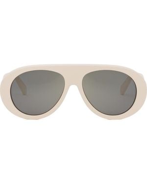 Celine Aprés Ski Capsule 55Mm Mirrored Pilot Sunglasses - Gray