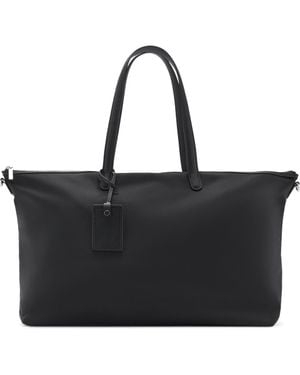 Mango Large Nylon Shopper Tote - Black