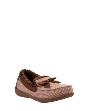 Revitalign Trillium Faux Fur Lined Slipper - Brown