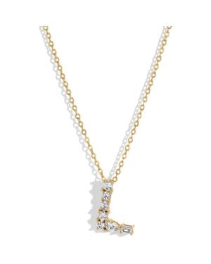 Lili Claspe Letter Pendant Necklace - Metallic