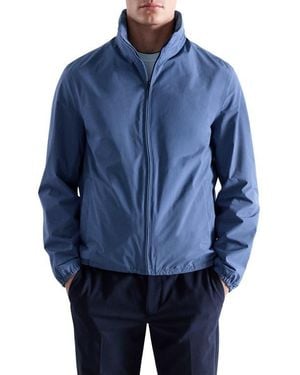 Mango Waterproof Zip Front Jacket - Blue