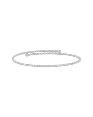 Bony Levy 14K Beaded Bypass Wrap Bangle - White