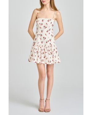 Wayf Louisa Cherry Print Stretch Cotton Sundress - Multicolor