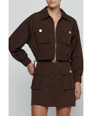 L'Agence Kade Cargo Pocket Windbreaker - Brown