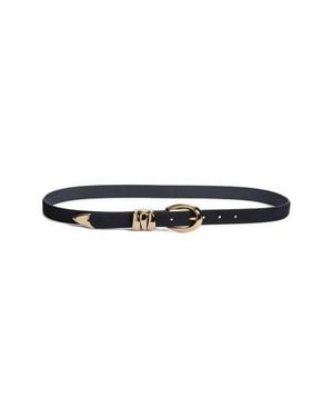 Madewell Triple Keeper Suede Belt - Black