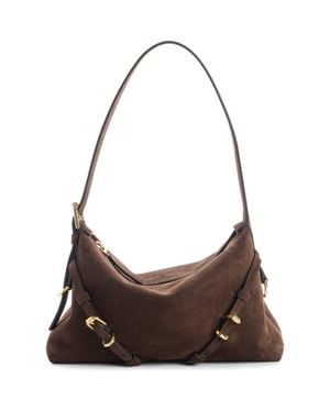 Givenchy Mini Voyou Suede Shoulder Bag - Brown