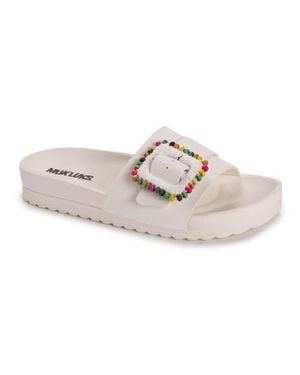 Muk Luks Grand Colette Sandal - White