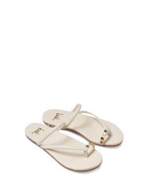 Beek Starbird Studded Toe Ring Slide Sandal - White