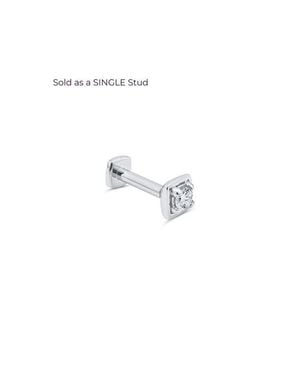 Seed2Stone Edgy Flat Back Stud - Metallic