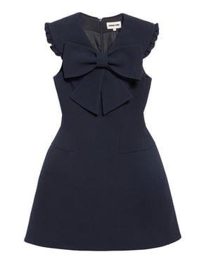 ShuShu/Tong Big Bow Wool Minidress - Blue