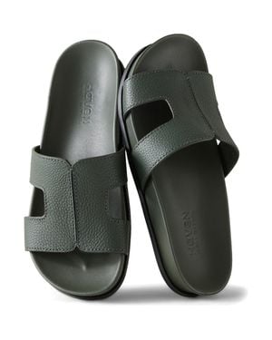 Haven Well Within Leather Cutout Slides - Multicolor