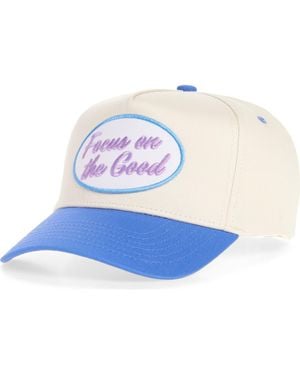 KenzKustomz Focus On The Good Snapback Baseball Cap - Blue