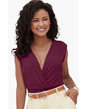 Lascana Wrap Look Top - Red