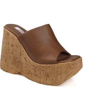 Zigi Zhamira Platform Wedge Sandal - Brown