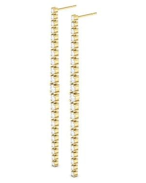 HauteCarat Lab Grown Diamond Drop Earrings - Metallic