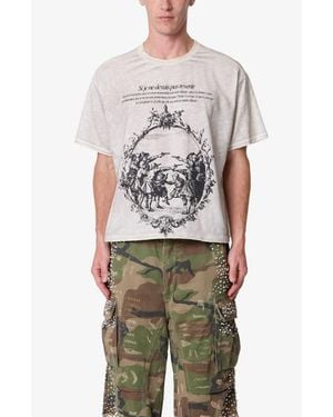 MNML Do Not Return Distressed Graphic T-Shirt - White