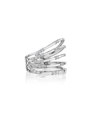 Hueb Luminus Stacked Diamond Ring - White