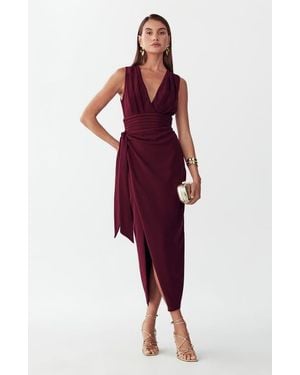 BWLDR Denny Midi Dress - Red