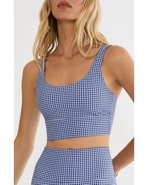 Beach Riot Leah Longline Sports Bra - Blue