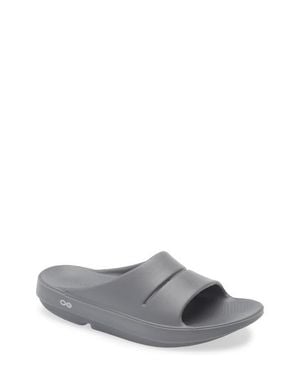 OOFOS Ooahh Slide Sandal - Gray