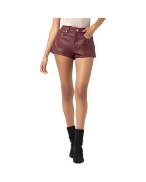 Blank NYC Hot Faux Leather Shorts - Multicolor