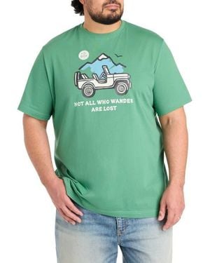 Life Is Good. Big & Tall Not All Who Wander Are Lost Graphic T-Shirt - Green