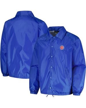 Dunbrooke Chicago Cubs Coach's Raglan Full-Snap Windbreaker Jacket - Blue