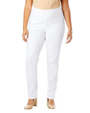Jessica London Stretch Denim Straight-Leg Jegging - White