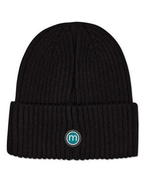 Memoi Kids Cozy Basic Ribbed Rayon-Blend Knit Beanie - Black