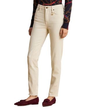 Ralph Lauren High Waist Stretch Denim Ankle Skinny Jeans - Natural