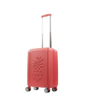 Tommy Bahama 22.5 Hard-Sided 3D Pineapple Luggage With Drawstring Bag - Red
